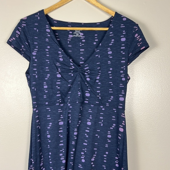 Toad&Co Rosemarie Navy and Light Blue Jersey Knit Dress Size Small EUC - Picture 12 of 16